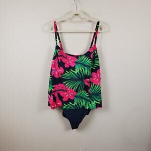 Island Pearls Tropical One Piece Plus Size 26